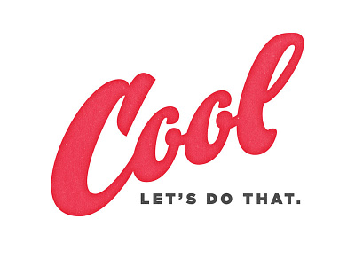 Cool lettering script texture tilted chair type