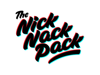 Nick Nack Pack chunk lettering swash type