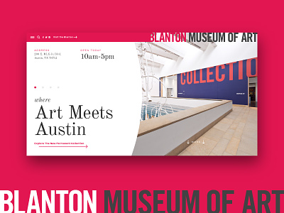 Blanton Web austin museum texas ui website