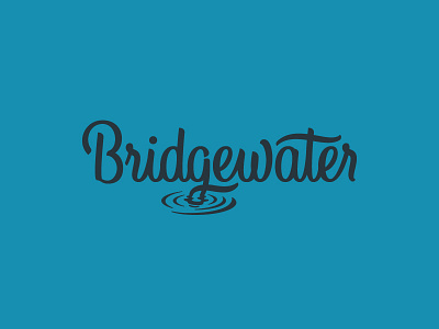 Bridgewater bridge lettering script typography water