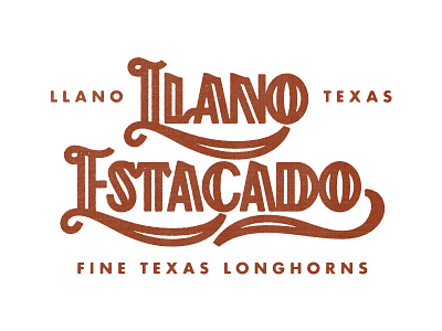 Llano Estacado lettering llanite longhorns texas typography