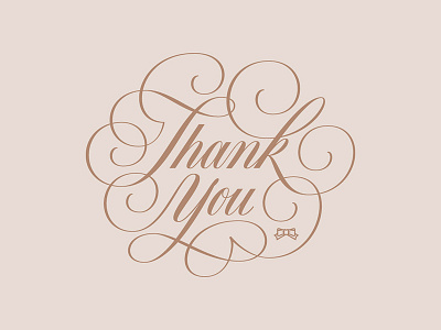 Thank You givt greeting card lettering script typography