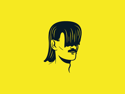 Party in the front, party in the back electricity feel good illustration mullet mustache