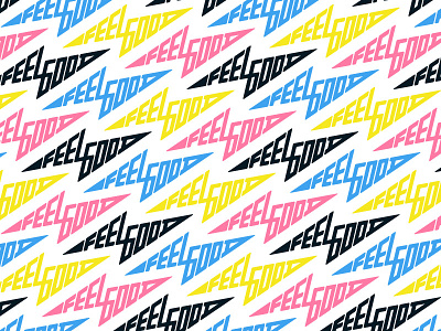 Feelgood Pattern bolt brand pattern branding cotton candy electric feelgood lettering lightning typography