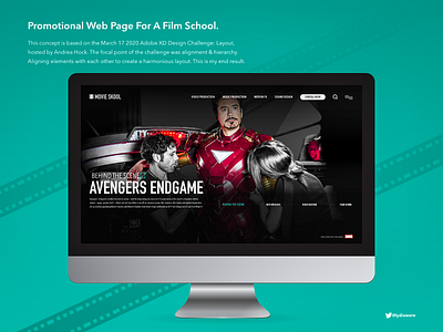 Promotional web page for a film school