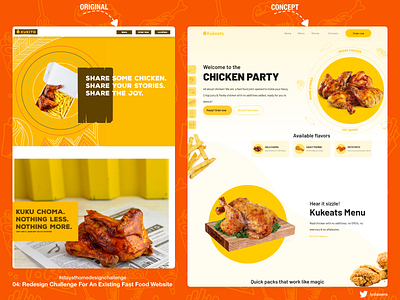 Website Re-design Concept for Fast Food Website