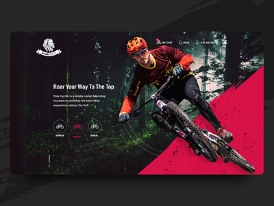 Bikes Website Landing Page adobe xd bicycle bike e commerce app ecommerce fitness landing page sports web design website