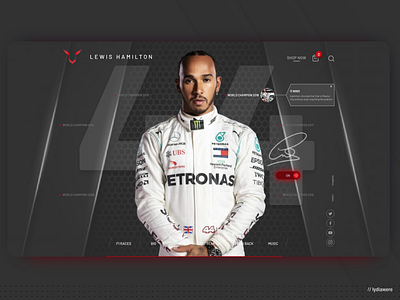 Lewis Hamilton Landing Page adobe xd car formula formula1 landing page racing web web design webdesign