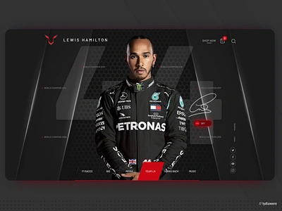 Lewis Hamilton Landing Page V2 adobe xd car formula1 landing landing page racing web web design