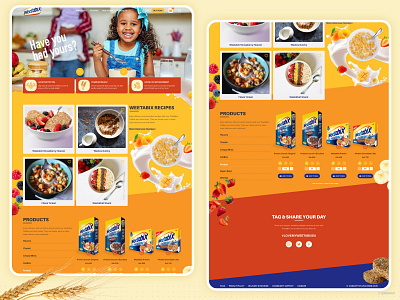 weetabix web design concept adobe xd breakfast cereal web design website