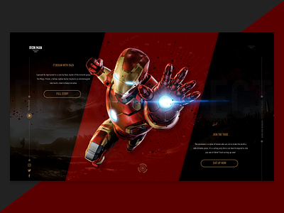 Iron Man Landing Page Concept