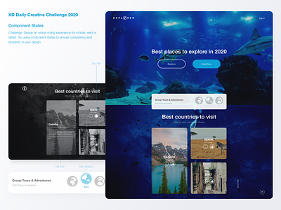 XD Daily Creative Challenge adobexd interactive design landing page