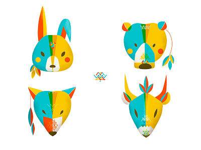 We Are All Animals animals bear deer fox illustration rabbit