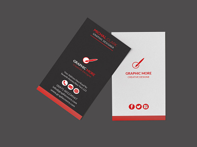 Parsonal business card black both side design business card colour parsonal simple verticle