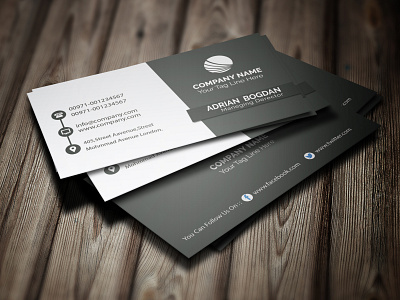 corporate business card business card colour corporate design elegent parsonal round squre