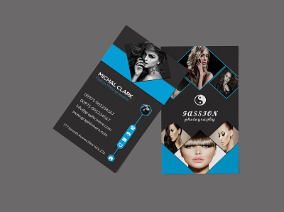 photography business card black business card design fassion photography photoshop print style verticle
