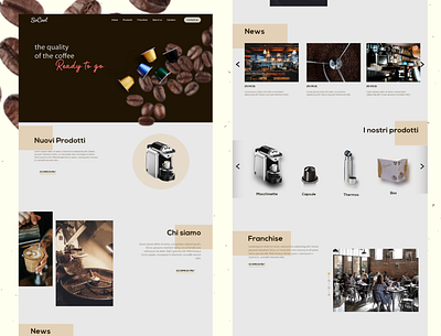 SoCool - Website for a Immaginary Coffee Brand coffee coffee brand coffee shop colors creative design warmcolors website design
