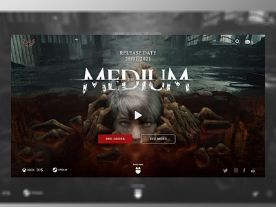 Web Design for the pre-order The Medium