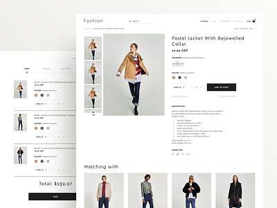 Fashion E-commerce Template cart clothes ecommerce fashion minimalistic product shopping store ux website