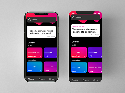 Love Coding! Learn it app app design code coder coding color colorful creative dailyui dark debut education flat design homepage interaction ios iphone minimal ui uiux