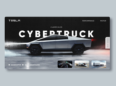 Tesla Cybertruck Landing Page | Daily UI #003 003 app app design cybertruck daily daily 003 daily ui daily ui 003 dailyui dailyui 003 dailyuichallenge debut landing page landingpage tesla tesla cybertruck ui user experience user interface