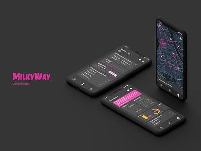 MilkyWay Project - Concept App app art branding design icon illustration ui ux web website