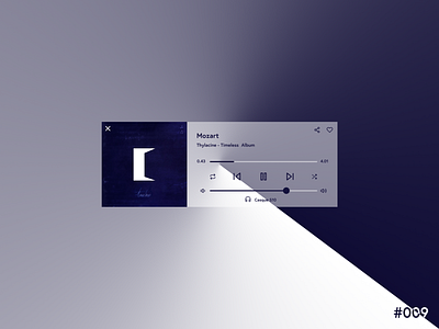 DailyUI #009 - Music Player app art design illustration logo minimal ui ux web