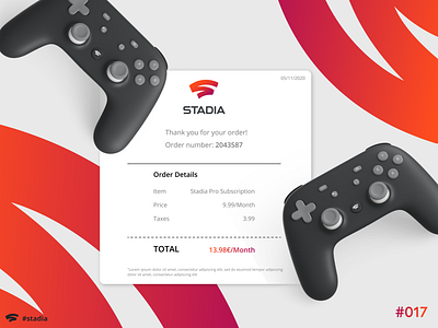 DailyUI #017 - Email Receipt