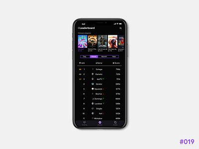 DailyUI #019 - Leaderboard app art branding design graphic design illustration logo ui ux website