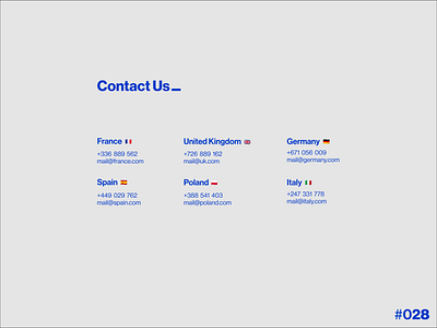 DailyUI #028 - Contact Us