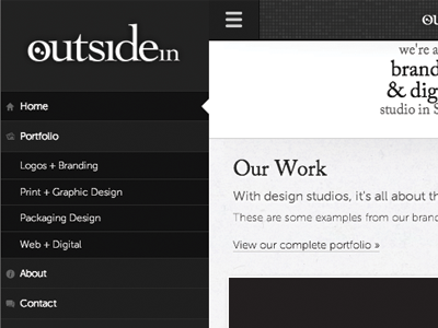 outside in responsive navigation