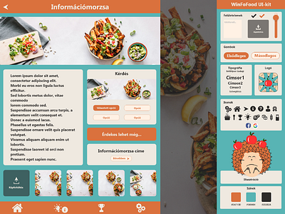 Mobile application UI design - WinFoFood adobe xd app design design food app foodwaste hungarian illustration product design ui deisgn ux design