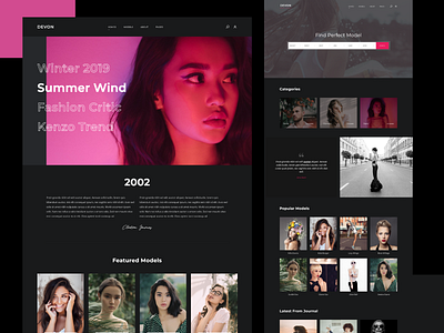 Devon - Model Agency WordPress Theme Portal