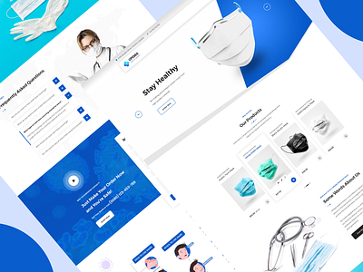 OPEMIA Medicine Products Masks design elementor template kit masks elementor template wordpress theme