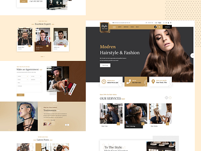 Stylic Hairstyle & Fashion Elementor Template agency beauty salon website elementor template fashion website hairstyle website illustration logo ui wordpress theme