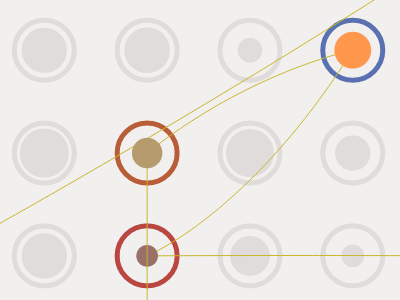 Relational Storytelling circles dots warm colors