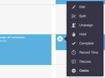 Workstack Popover Context Menu UI UX