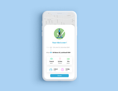 Scooter app - Design flat scooter ui design uiux