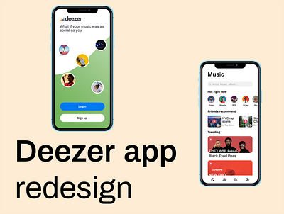 Deezer - Redesign artist clean music music app music player redesign