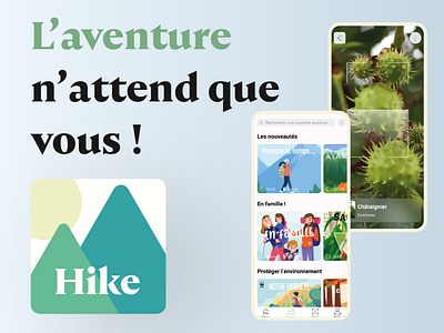 Hike - Adventure app adobexd adventure app bird design hike mountain plant ui vr