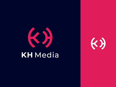 KH Media Logo Design app icon app logo branding design icon illustration logo logo design minimalist logo typography ui