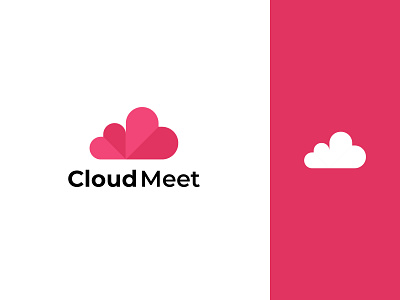 Cloud Meet Logo Design app icon app logo branding cloud design graphic design icon illustration logo logo design love minimalist logo typography ui