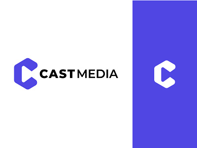 CAST MEDIA LOGO DESIGN app logo branding design illustration logo logo design minimalist logo typography ui