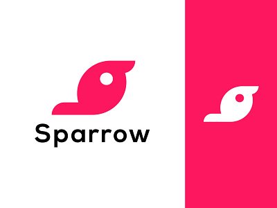 Sparrow Bird Logo app logo bird branding brid logo design illustration logo logo design minimalist logo typography ui vector