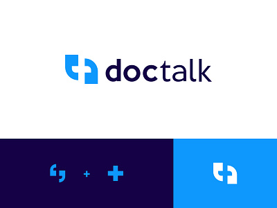 Doctalk Logo app logo branding design doctalk illustration logo logo design medical minimalist logo talk typography ui vector
