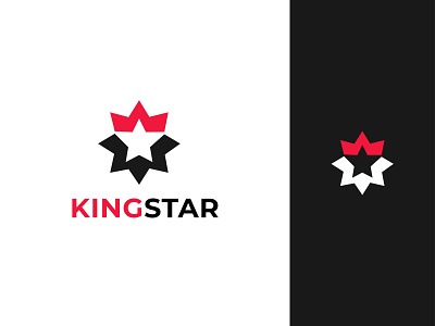 King Star Logo app logo branding crown logo design king logo logo logo design minimalist logo star star logo typography