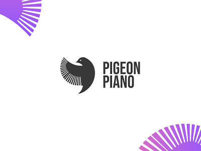 Pigeon Piano Logo app logo bird bird logo branding design illustration logo logo design minimalist logo piano logo pigeon typography ui vector