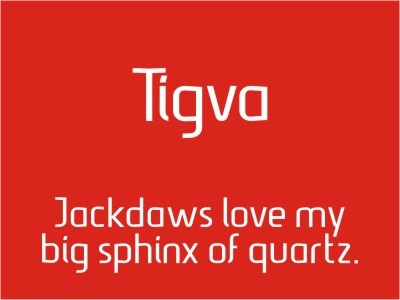 Tigva Sample D1 font type