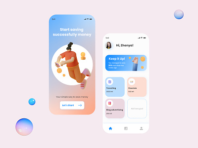 Saving Money Mobile App Concept concept mobile mobile app saving money ui ux visual design web design