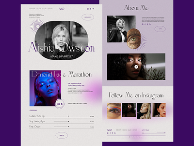 Make Up Artist Website Concept concept design graphic design make up ui ux visual design web design